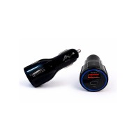 ADAPTADOR VEHICULAR 3004 PD USB + Tipo C Carga Rápida