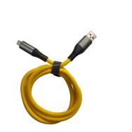 CABLE V8 S/M 1MT GOMA C/BELCRO