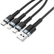 CABLE 3 EN 1 GOMA  V8 TIPO C IP 1.2M